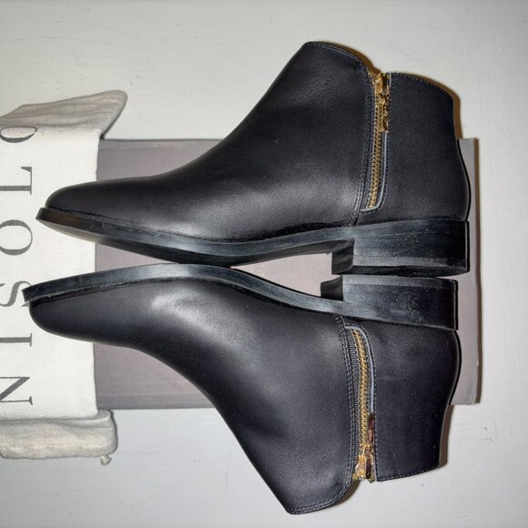 NIB | Nisolo Lana Leather Zip Up Ankle Boot Black Rubber Size 6 - Picture 9 of 10